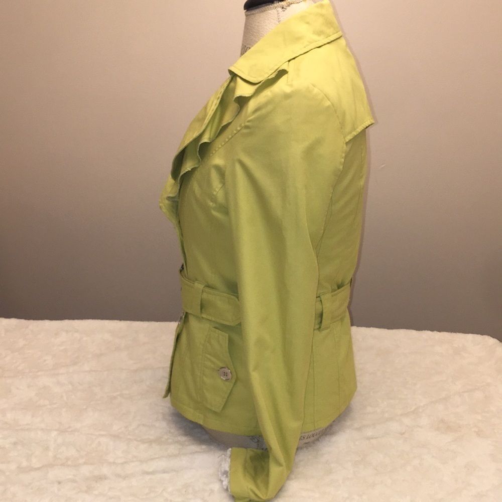 NWOT WOMENS JOUJOU DOUBLE BREASTED VNECK TRENCH COAT SIZE MEDIUM - Picture 6 of 11